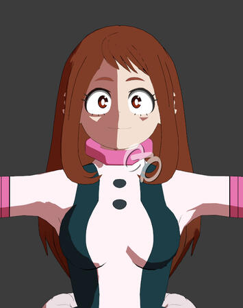 Ochaco Anime Edit Long hair